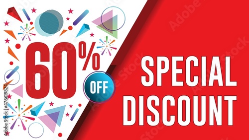 Special offers up to 60 percent off, banner templates, special offer sales promotions. vector template illustration