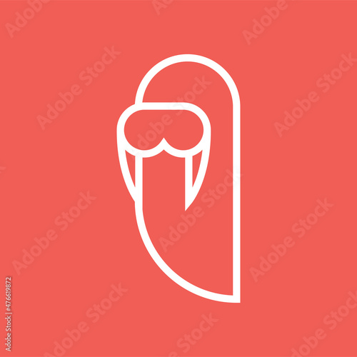 Walrus Animal Logo Icon Symbol Vector Graphic Design