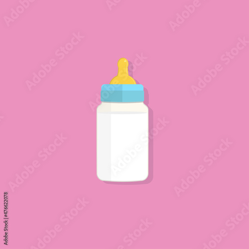 baby's milk bottle vector simple design