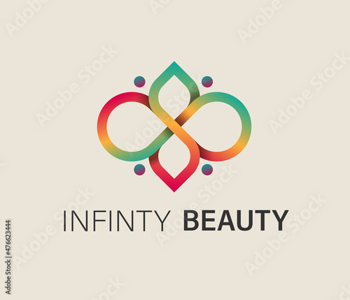 infinity beauty symbol logo design