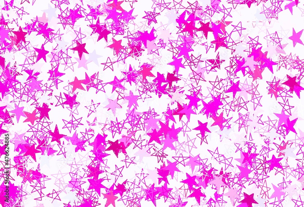 Light Blue, Red vector layout with bright stars.