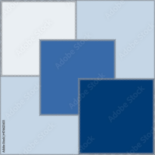 Seamless pattern on a square background - patchwork quilt. Design element.