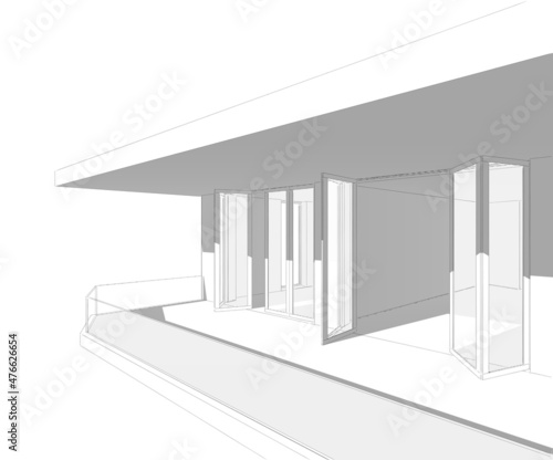 3d render of modern building