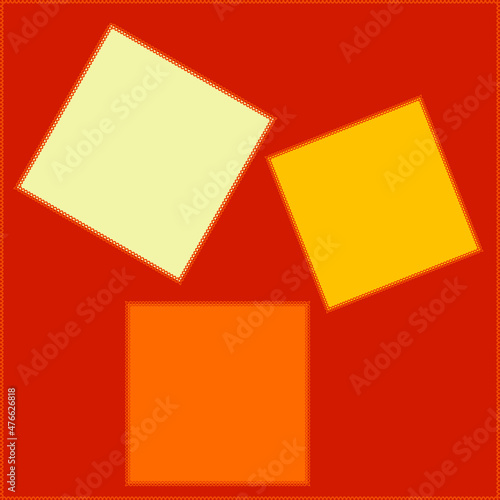 Seamless pattern on a square background - patchwork quilt. Design element.