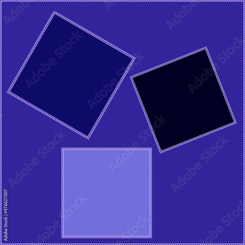 Seamless pattern on a square background - patchwork quilt. Design element.