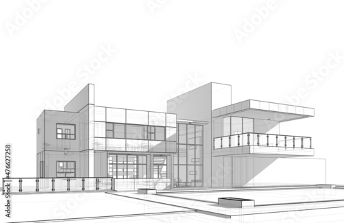 sketch of building