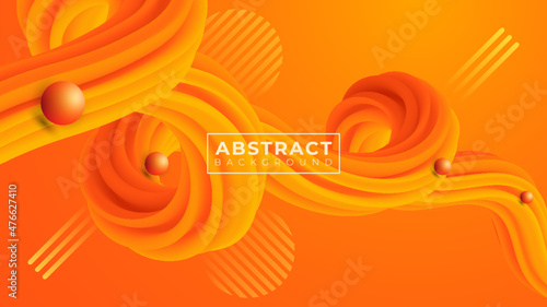 3D fluid abstract vector trendy modern blend background illustration.