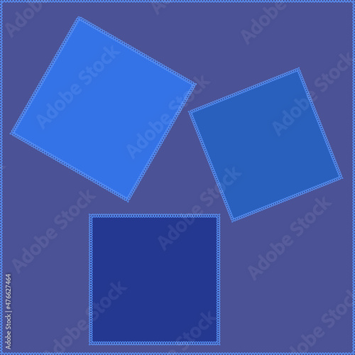 Seamless pattern on a square background - patchwork quilt. Design element.