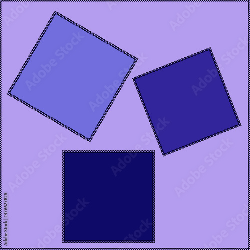 Seamless pattern on a square background - patchwork quilt. Design element.