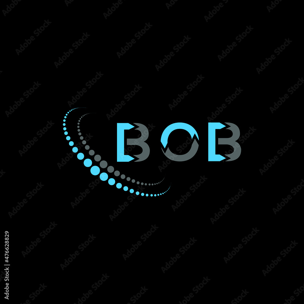 BOB letter logo design on black background.BOB creative initials letter  logo concept.BOB letter design. BOB letter design on black background.BOB  logo vector. Stock Vector | Adobe Stock