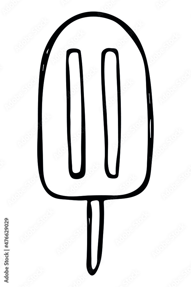 Vector hand drawn ice cream isolated on white backgrounds. Cute dessert illustration. For print, web, design, decor, logo. Vector hand drawn ice cream isolated on white backgrounds. Cute dessert illustration. For print, web, design, decor, logo.