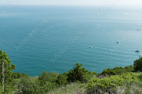Rock in the sea bay. Sea bay rock view. Landscape of sea bay . Blue Lagoon