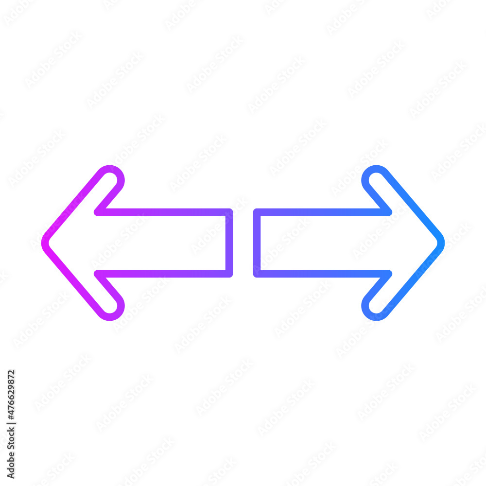 Gradient arrow direction icon Gradient arrow direction icon