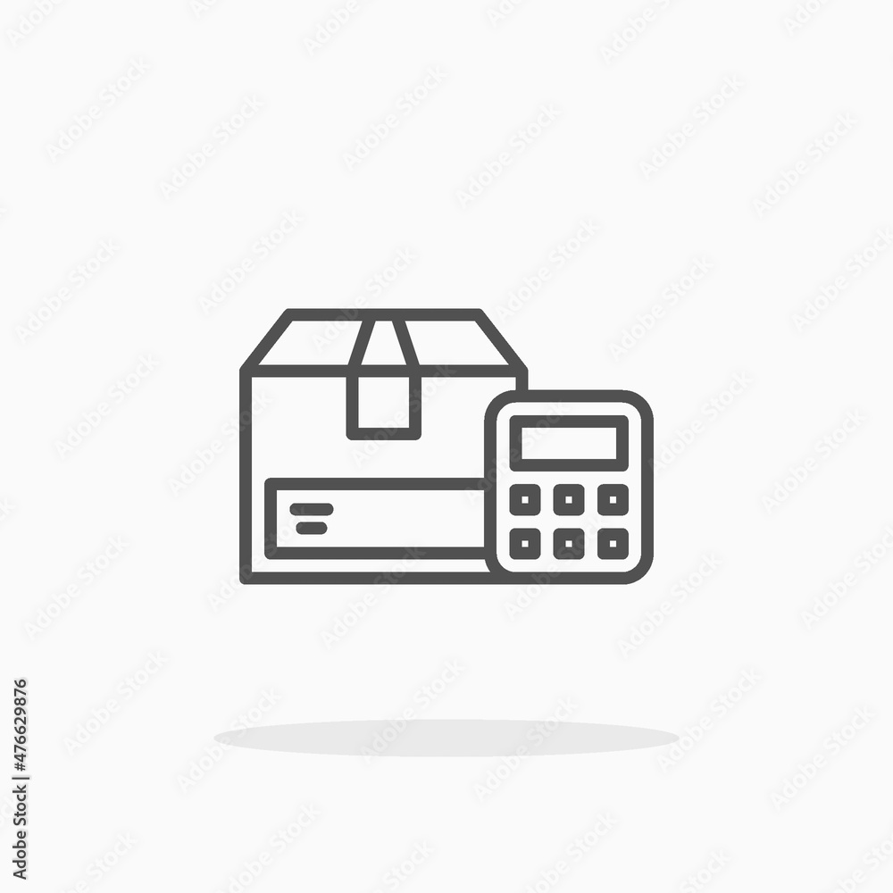 Estimate cost delivery icon. Editable Stroke and pixel perfect. Outline style. Vector illustration. Enjoy this icon for your project. Estimate cost delivery icon. Editable Stroke and pixel perfect. Outline style. Vector illustration. Enjoy this icon for your project.