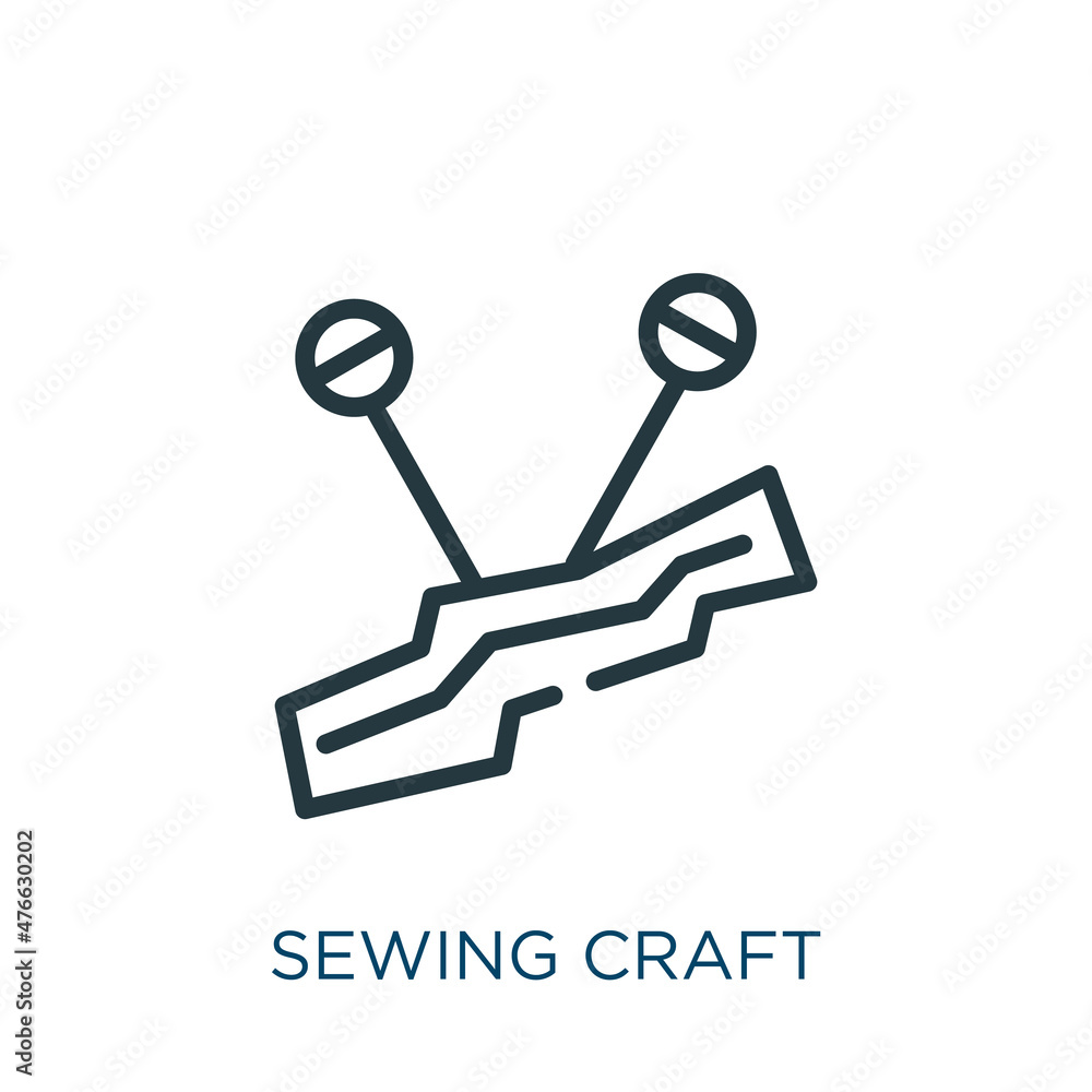 Sewing Y Icon Vetor de sewing craft thin line icon. sewing, textile linear icons from ...