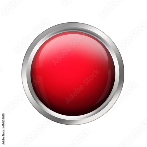 Red shiny button