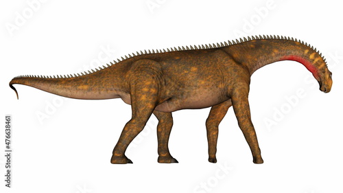 Mierasaurus dinosaur walking peacefully head down - 3D render © Elenarts