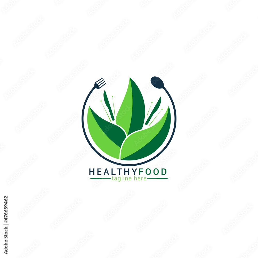 Fototapeta premium Healthy Food Logo Template element design