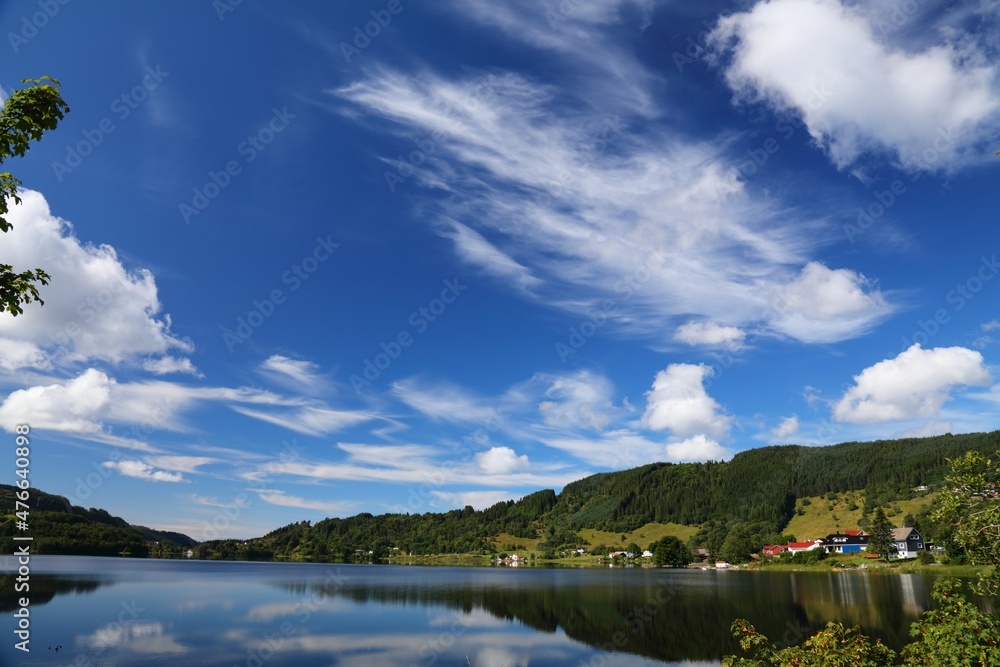 Fototapeta premium Summer lake in Norway