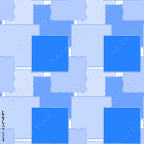 Seamless pattern on a square background - patchwork quilt. Design element.