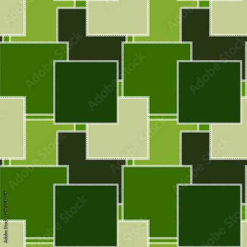 Seamless pattern on a square background - patchwork quilt. Design element.
