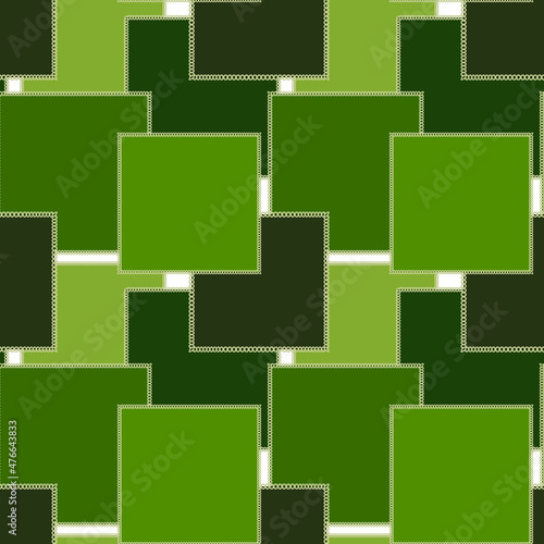 Seamless pattern on a square background - patchwork quilt. Design element.