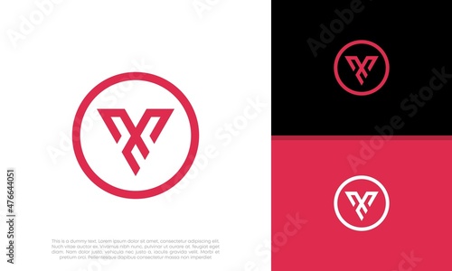 Initials V logo design. Initial Letter Logo.	

