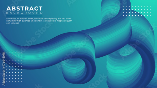 3D fluid abstract vector trendy modern blend background illustration.