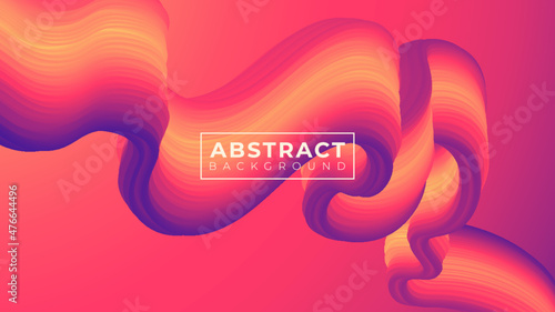 3D fluid abstract vector trendy modern blend background illustration.