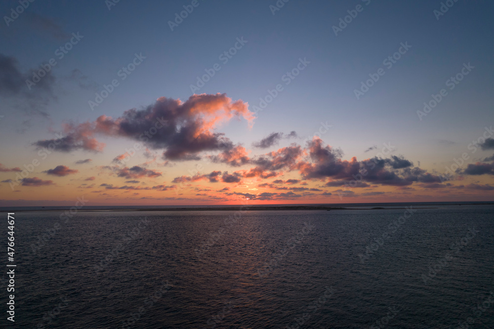 Aerial Shot Sunset Banc D'Arguin Bassin d'Arcachon