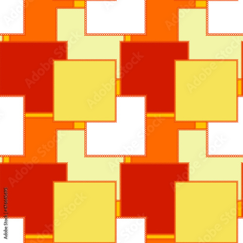 Seamless pattern on a square background - patchwork quilt. Design element.