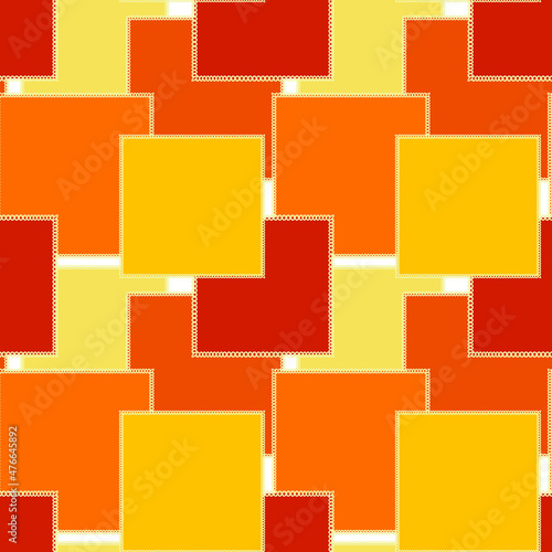 Seamless pattern on a square background - patchwork quilt. Design element.