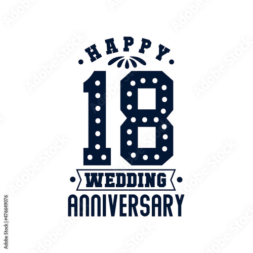 18 Anniversary celebration, Happy 18th Wedding Anniversary photo