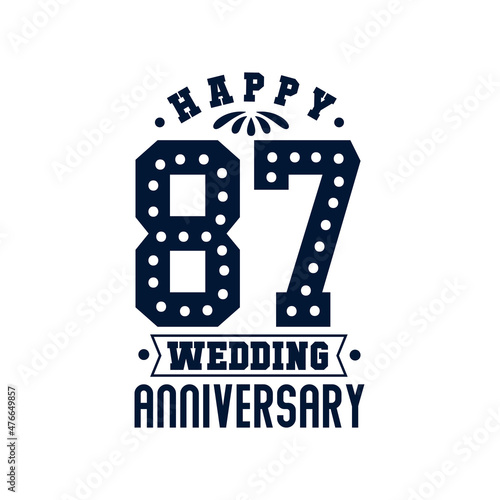 87 Anniversary celebration, Happy 87th Wedding Anniversary
