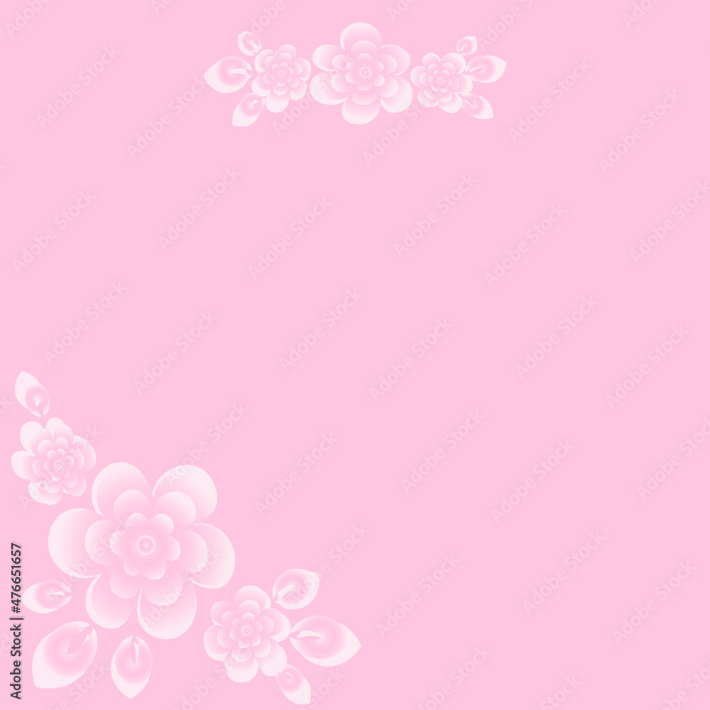 a frame for congratulations or a card with monochrome flowers and leaves. Design element a frame for congratulations or a card with monochrome flowers and leaves. Design element
