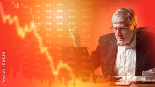 Stock broker. Investor obse...