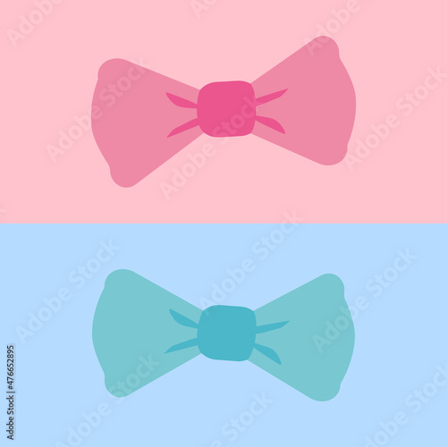 Foto Simple vector bows on isolated background