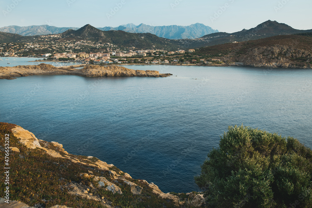 Beautiful view on Lile Rouse, Corsica - France