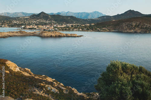 Beautiful view on Lile Rouse, Corsica - France