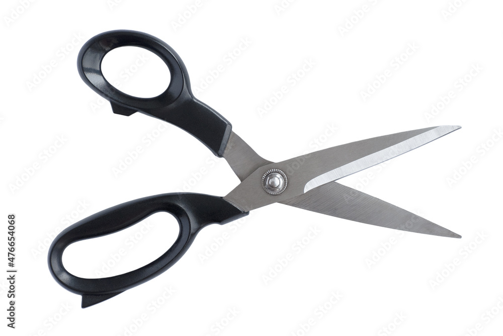 Scissors, insulated, on a white background. Scissors for sewing and needlework close-up. Sewing equipment Scissors, insulated, on a white background. Scissors for sewing and needlework close-up. Sewing equipment