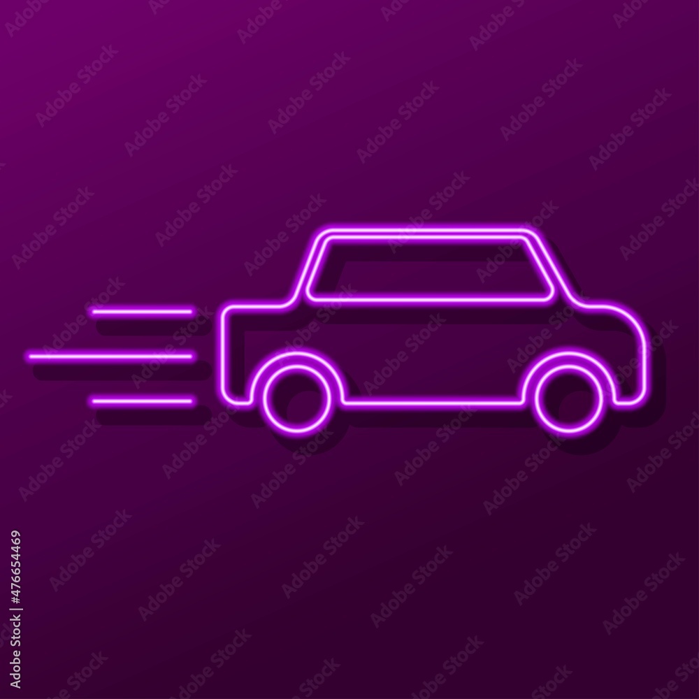 car neon sign, modern glowing banner design, colorful modern design trend. Vector illustration. car neon sign, modern glowing banner design, colorful modern design trend. Vector illustration.