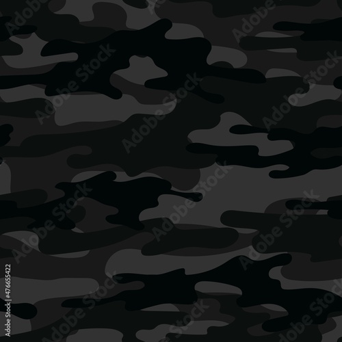 black modern military vector camouflage print, seamless pattern for clothing headband or print. camouflage from pols 