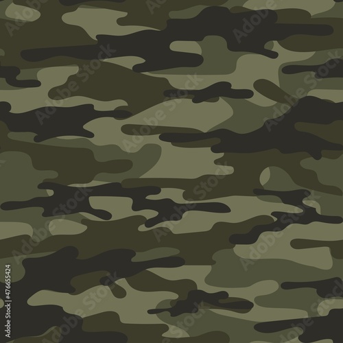 modern military vector green camouflage print, seamless pattern for clothing headband or print. camouflage from pols 