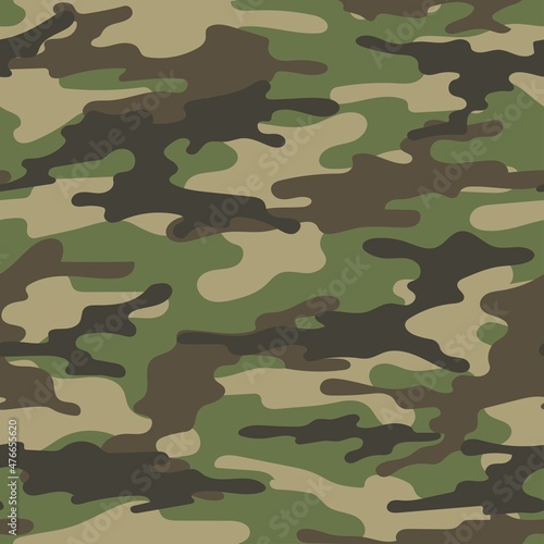 modern army vector camouflage green print, seamless pattern for clothing headband or print.									