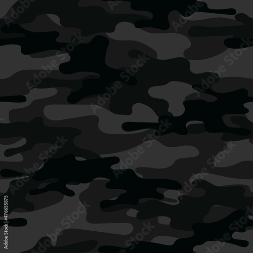 dark army vector camouflage print, seamless pattern for clothing headband or print.