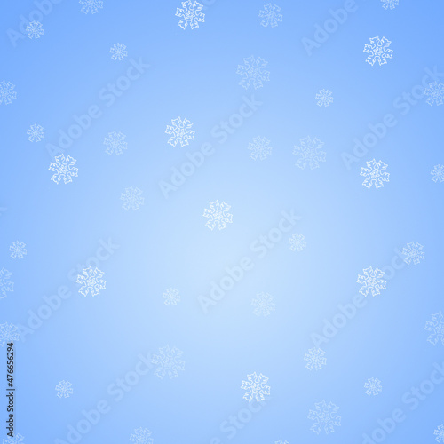 winter blue background with snowflakes