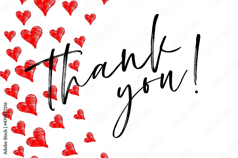 Thank You Card. Hand Written Lettering for Title, Heading, Photo Overlay, Wedding Invitation, Thank You Message. Heart shaped frame with thank you words, elegant thank you card Thank You Card. Hand Written Lettering for Title, Heading, Photo Overlay, Wedding Invitation, Thank You Message. Heart shaped frame with thank you words, elegant thank you card