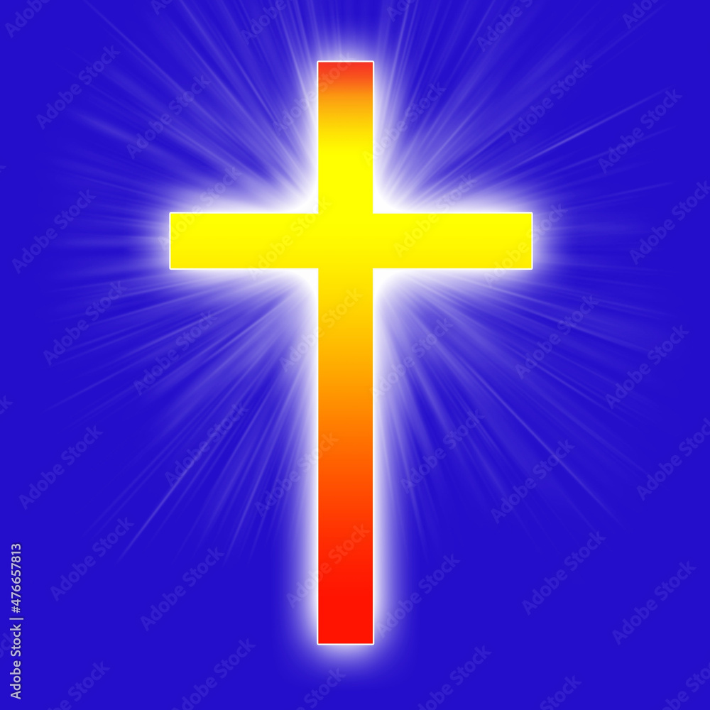Glowing Radiant Cross