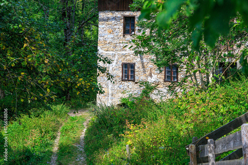 an old stone House during a hike near Kranjska Gora, slovenian alps