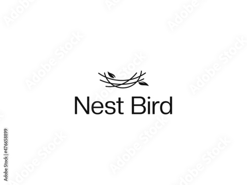 nest logo design. logo template